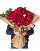 100 Kırmızı 1 Beyaz Gül