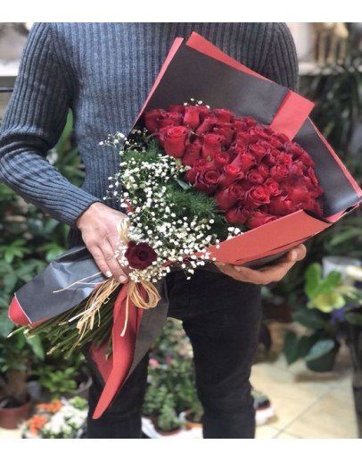 60 Adet Kırmızı Gül