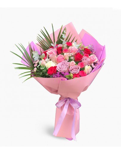 Farklı Renkler Gül Buketi