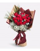 23 Adet Cipsofilyalı Kırmızı Gül Buketi