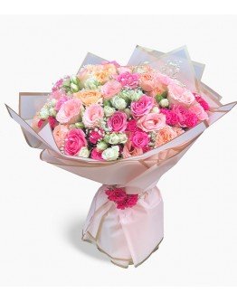 Soft Renkler Gül Buketi