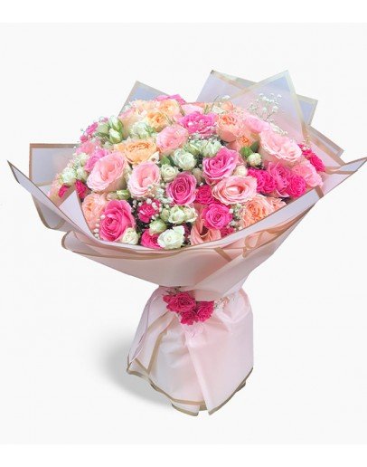 Soft Renkler Gül Buketi