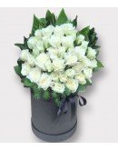 35 Adet Kutu İçinde Beyaz Güller