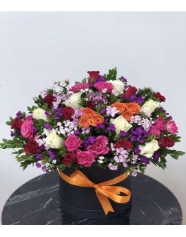 Mix Star Renkli Gül Aranjmanı